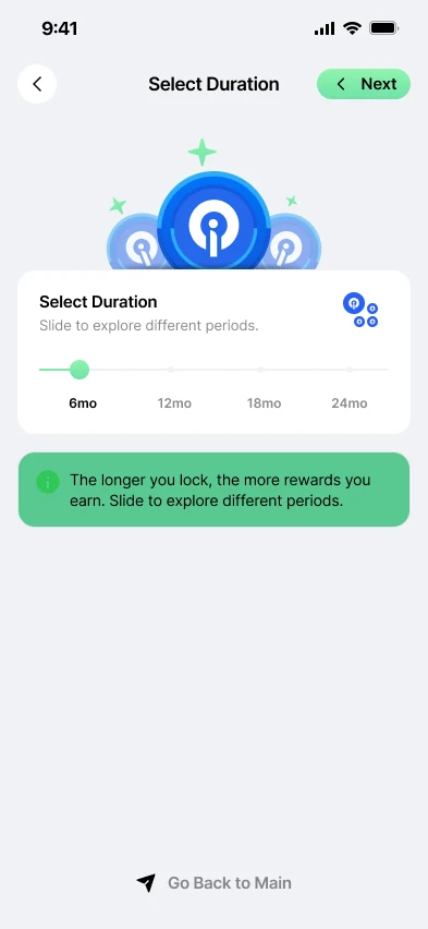 Select a lock duration