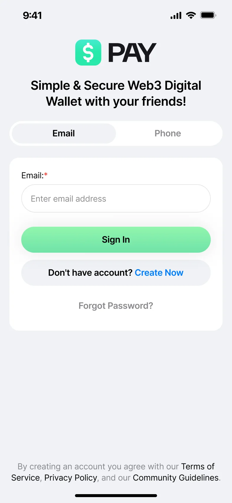 Pay sign-in: a secure Web3 wallet with your friends